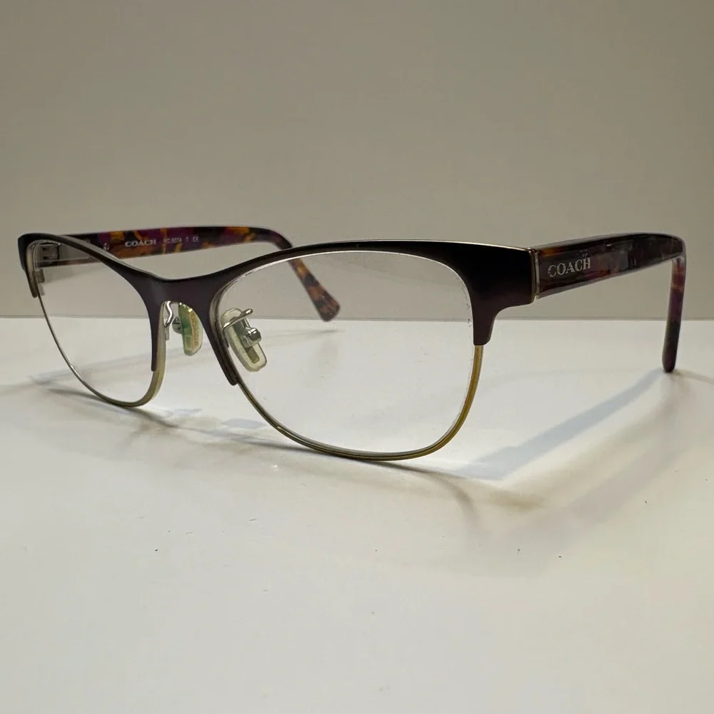 COACH‎ EYEGLASSES 9241 (Satin Prpl Gold/Prpl Confetti) 52•17•135 COACH GLASSES